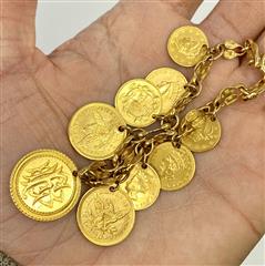 21k Gold Vtg US Coins Liberty Eagle Engraved Love Token 7